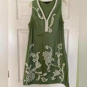 Anthropologie Cotton Embroidered Dress by Ranna Gill